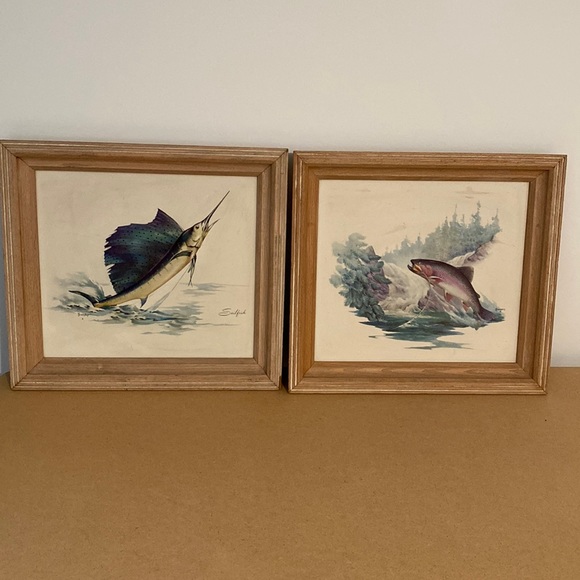 VTG 2 Sweney 70s 3D Prints. Framed Art. 18”x16.5”. Molded Plastic Print. - Picture 1 of 16